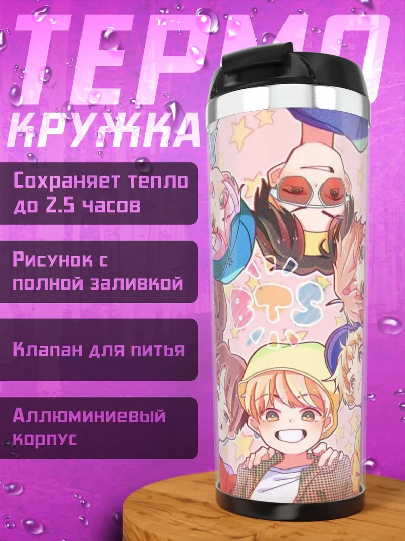 Термокружка Аниме группа друзей