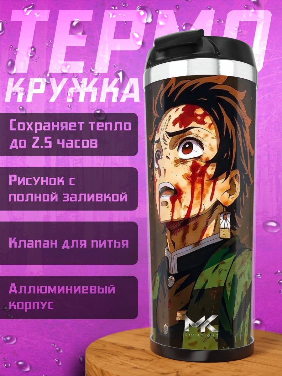 Термокружка Танджиро в огне