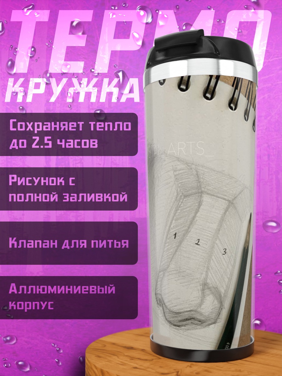 Термокружка Урок рисования носа