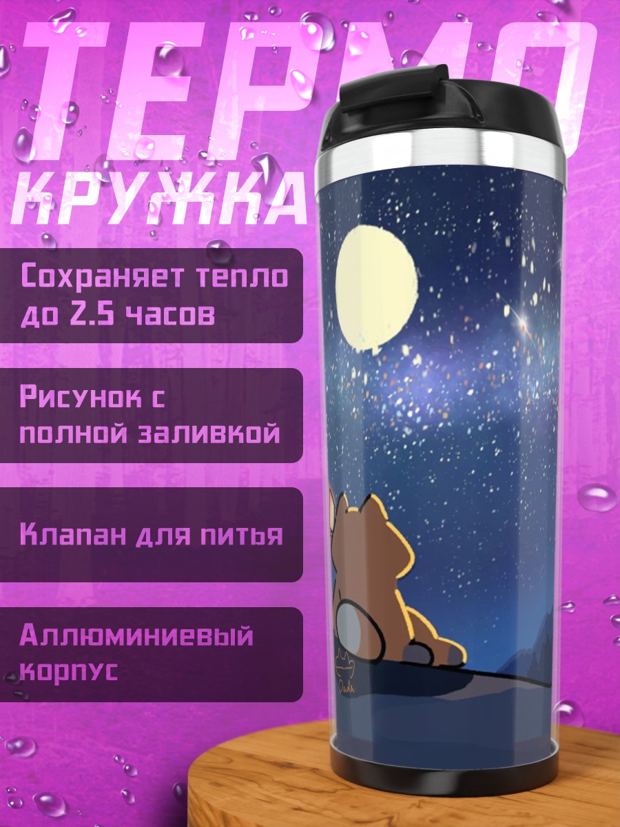 Термокружка Два друга смотрят звезды
