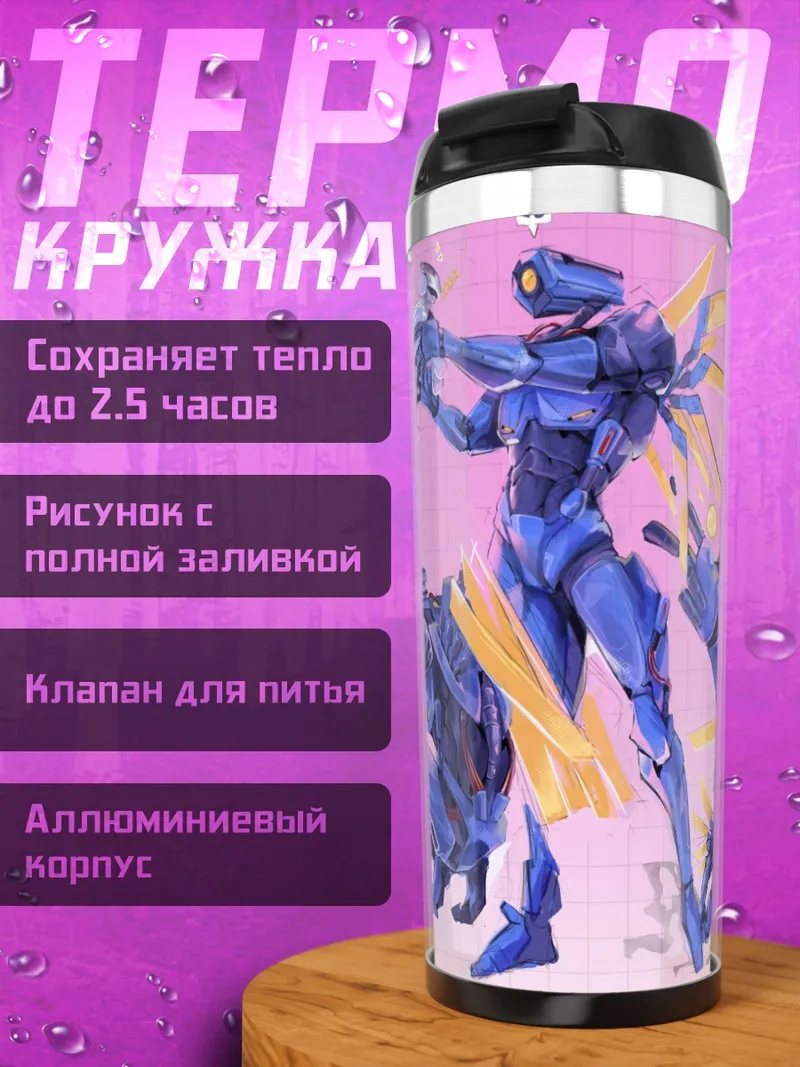 Термокружка Синие роботы