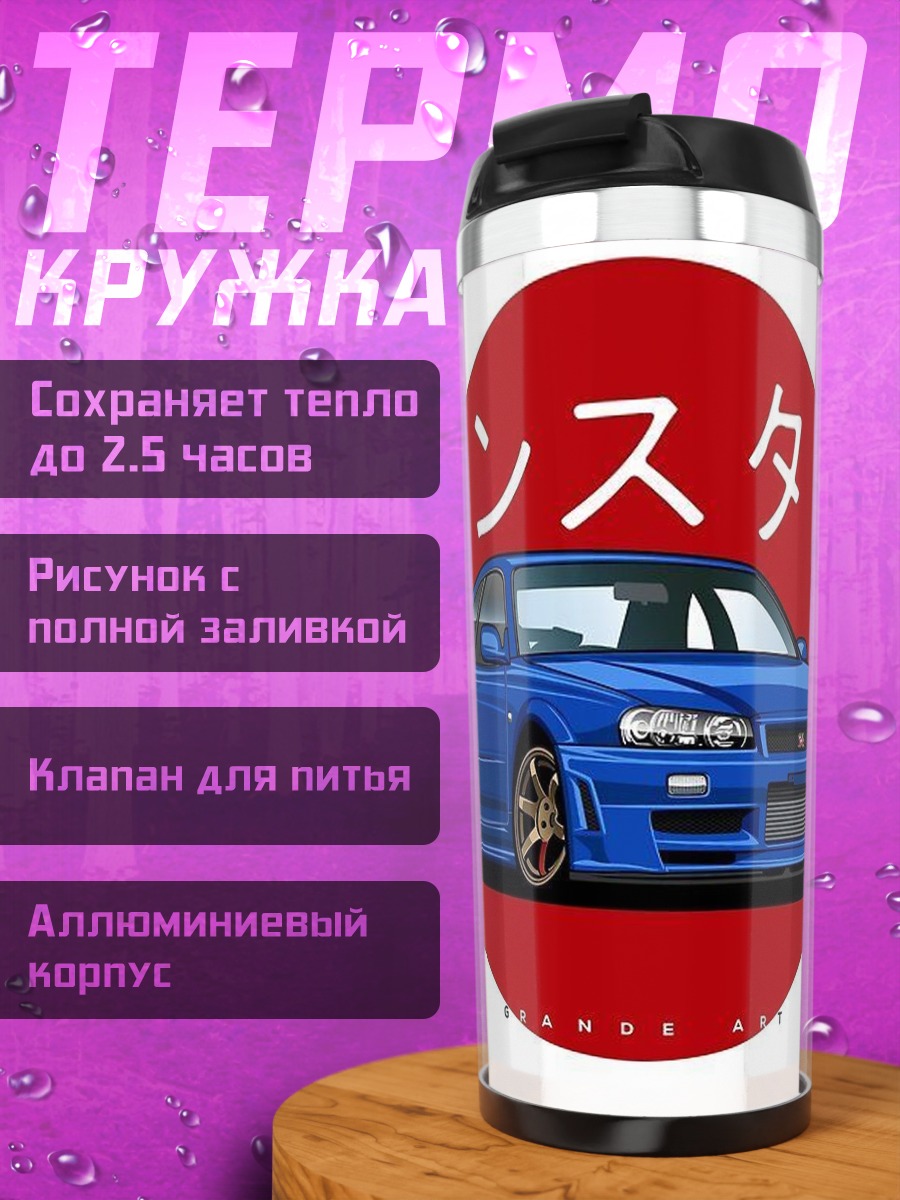 Термокружка Синий спорткар