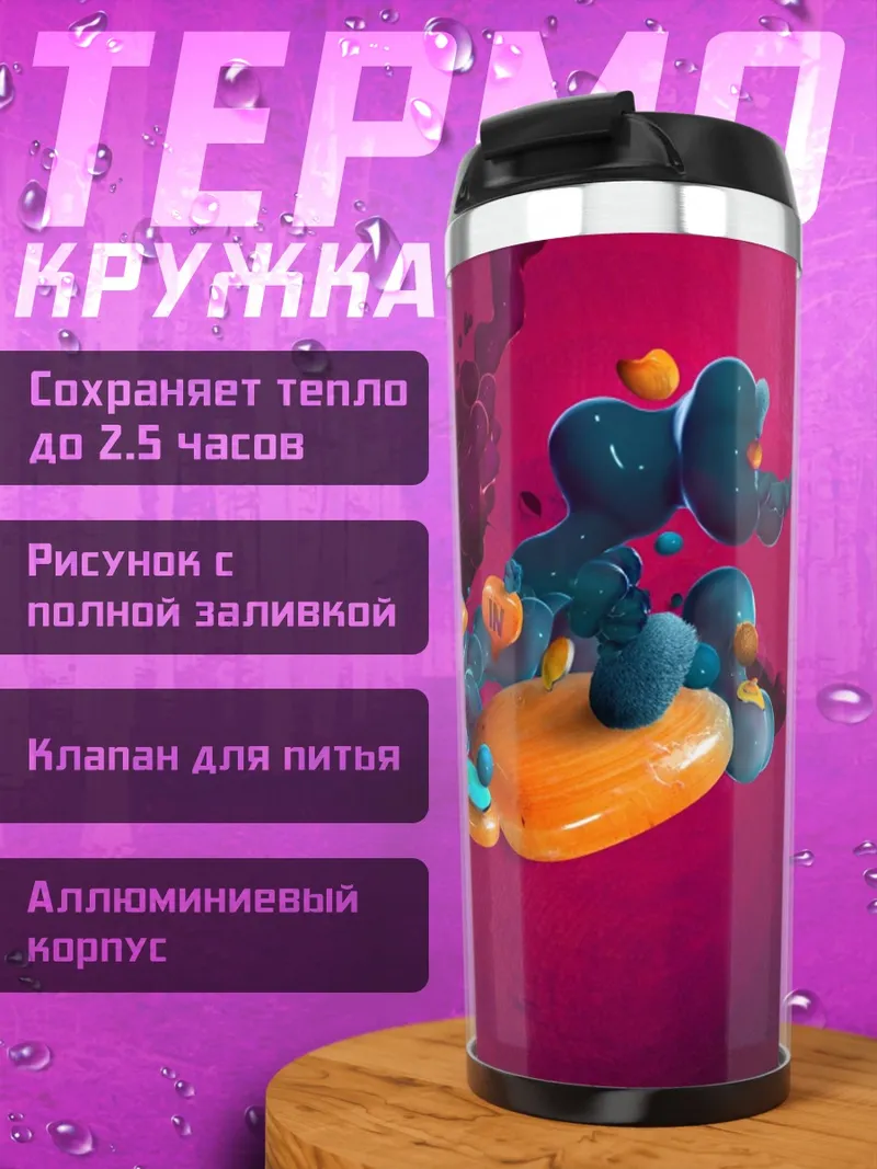 Термокружка Абстрактные формы