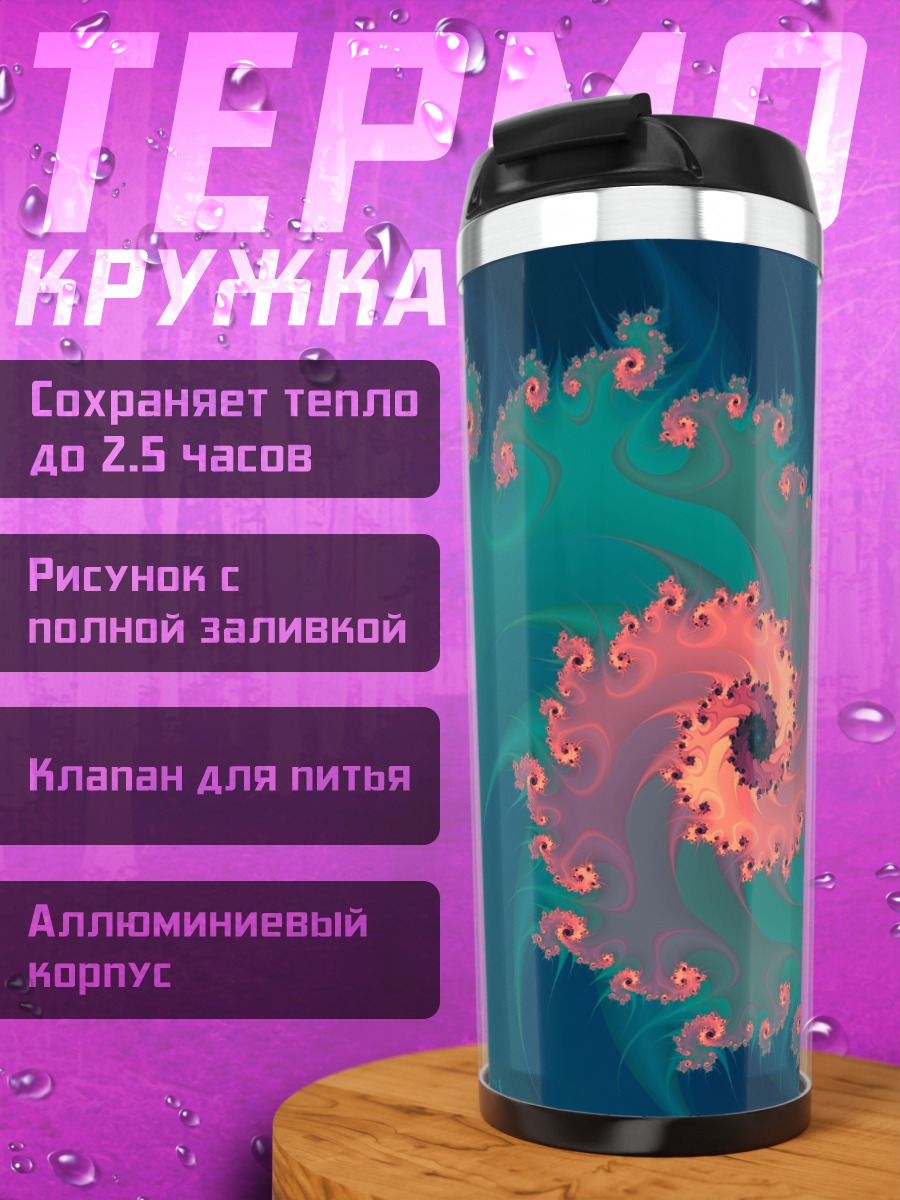 Термокружка фрактал спираль