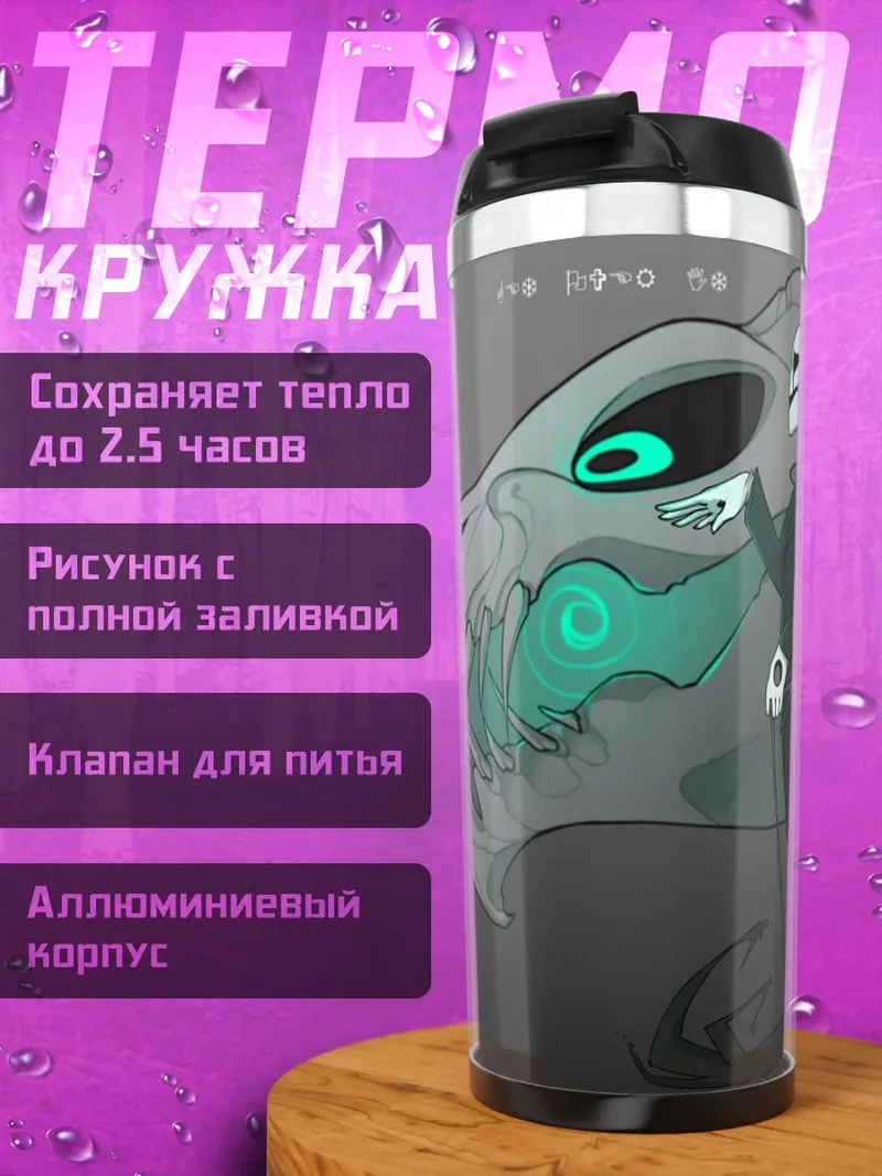 Термокружка скелет и череп