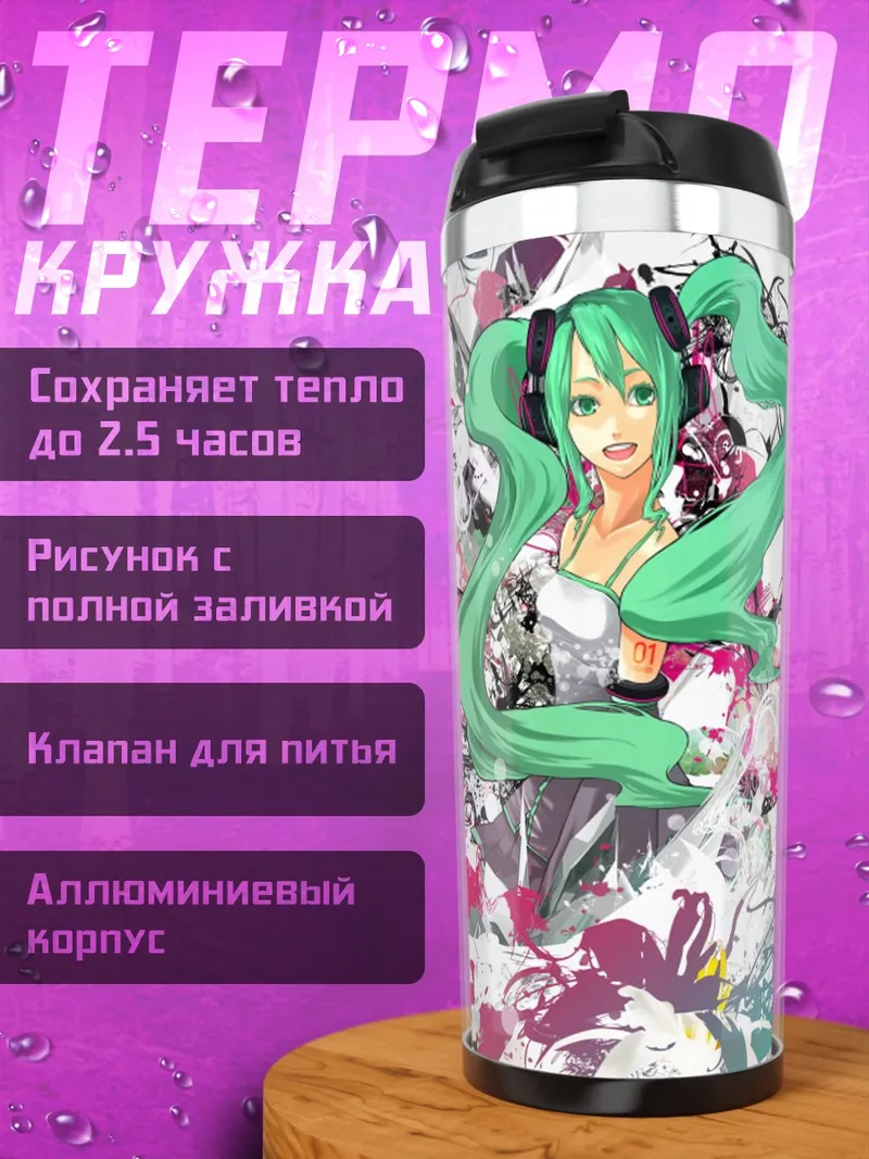 Термокружка С Днем Рождения Мику