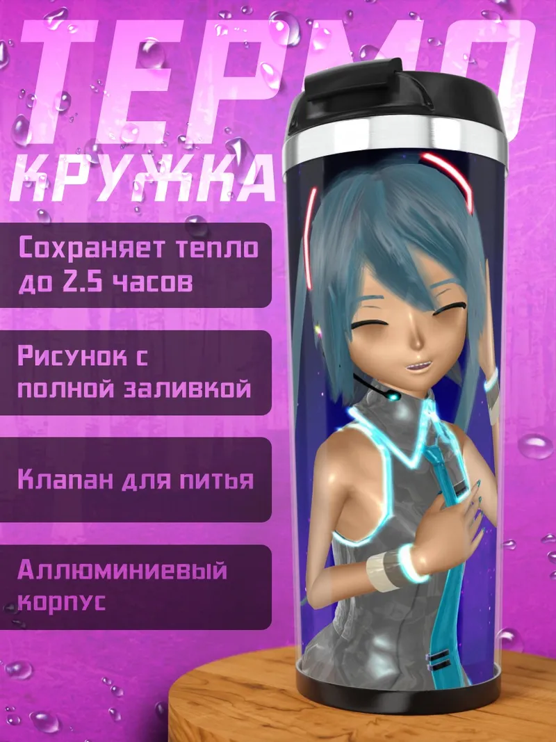 Термокружка мику космос