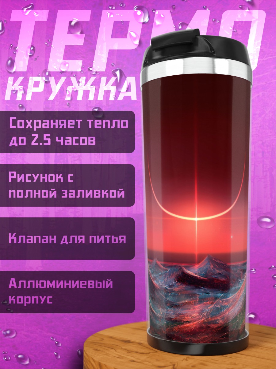 Термокружка Красный закат над морем