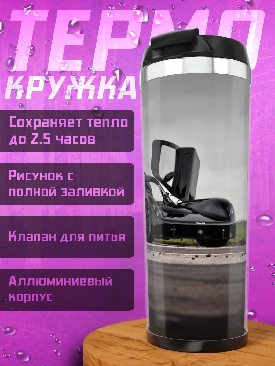 Термокружка Черный суперкар двери