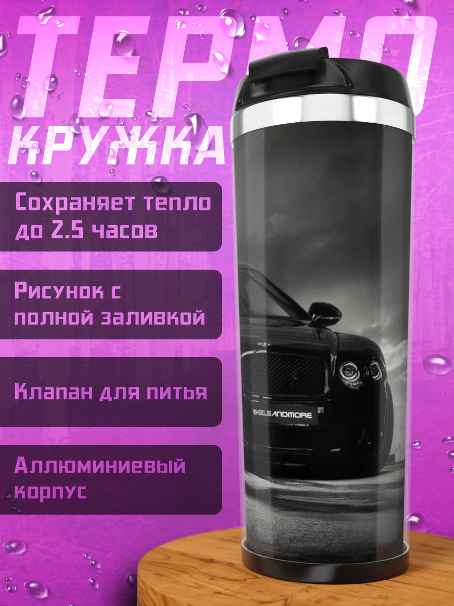 Термокружка Черный спорткар
