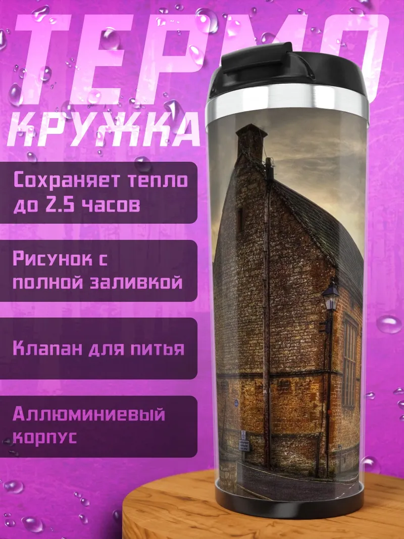 Термокружка Старинные дома