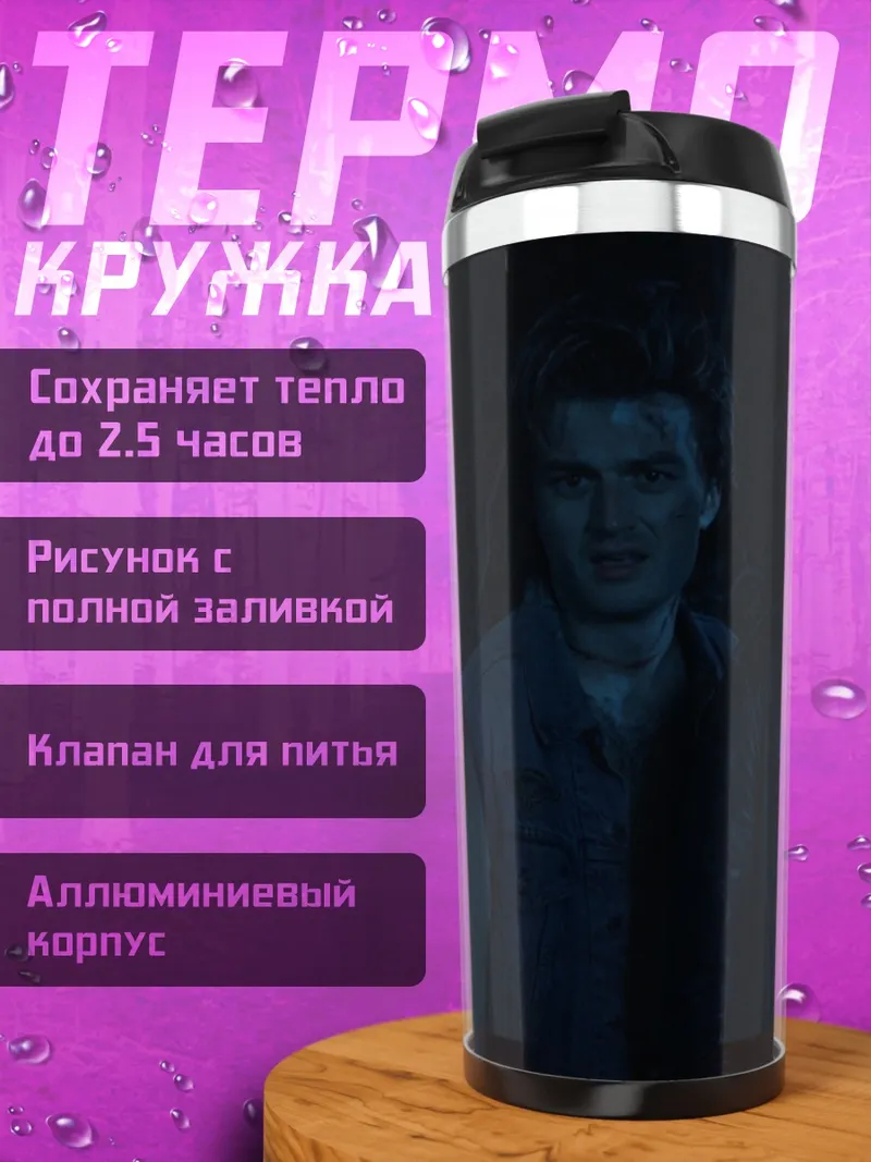 Термокружка Группа подростков ночью