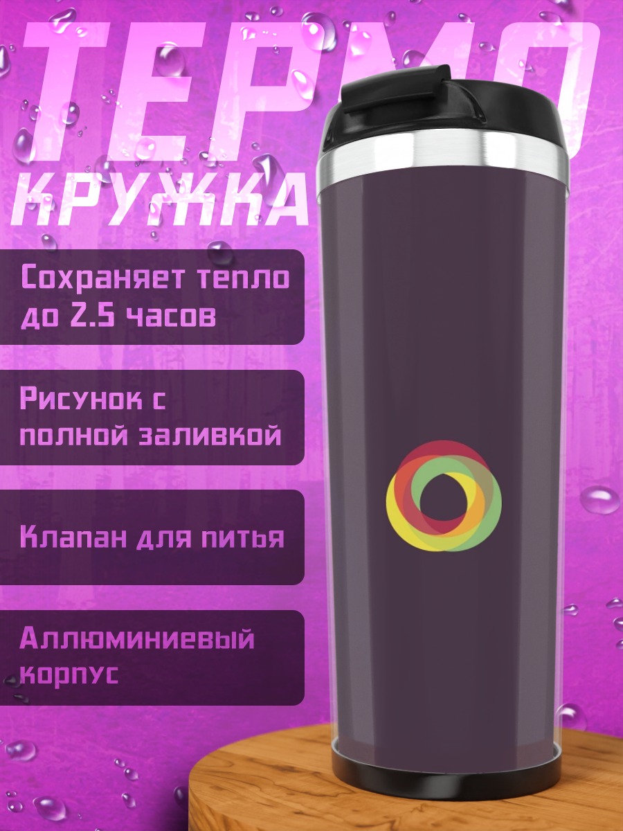 Термокружка абстрактный символ радуга