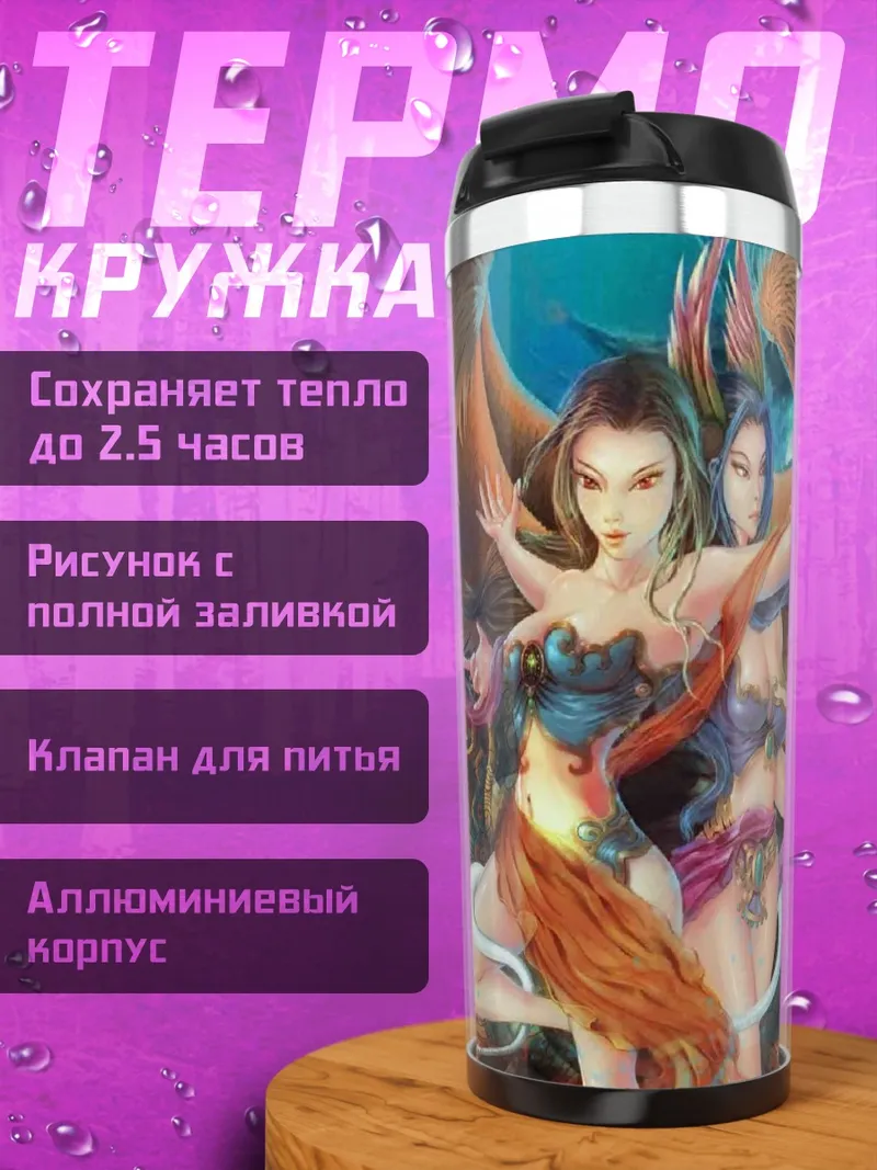 Термокружка Две девушки ангелы