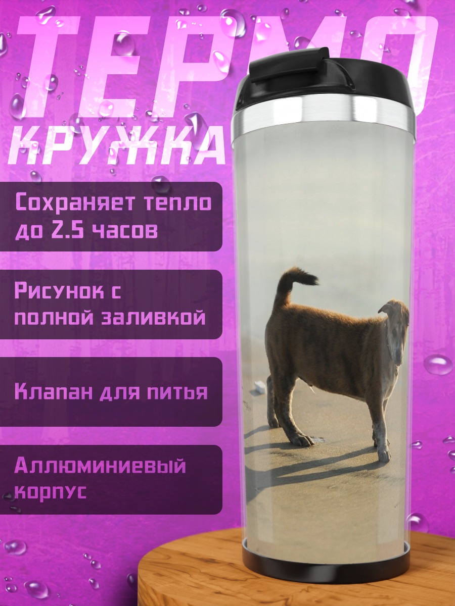 Термокружка Собака на пляже