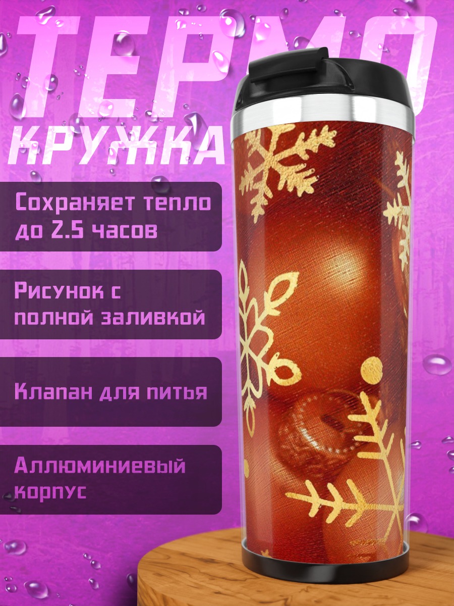 Термокружка Рождественские шары
