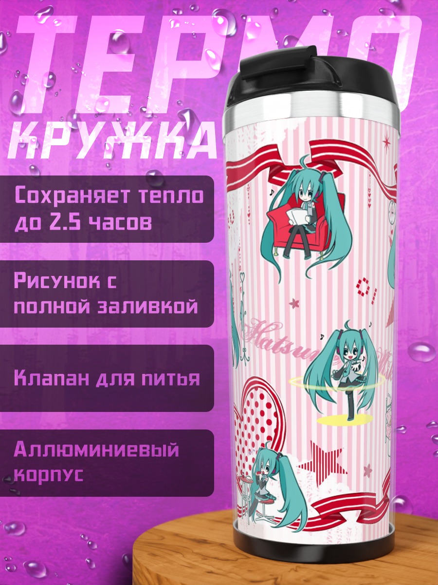 Термокружка Коллаж Мику