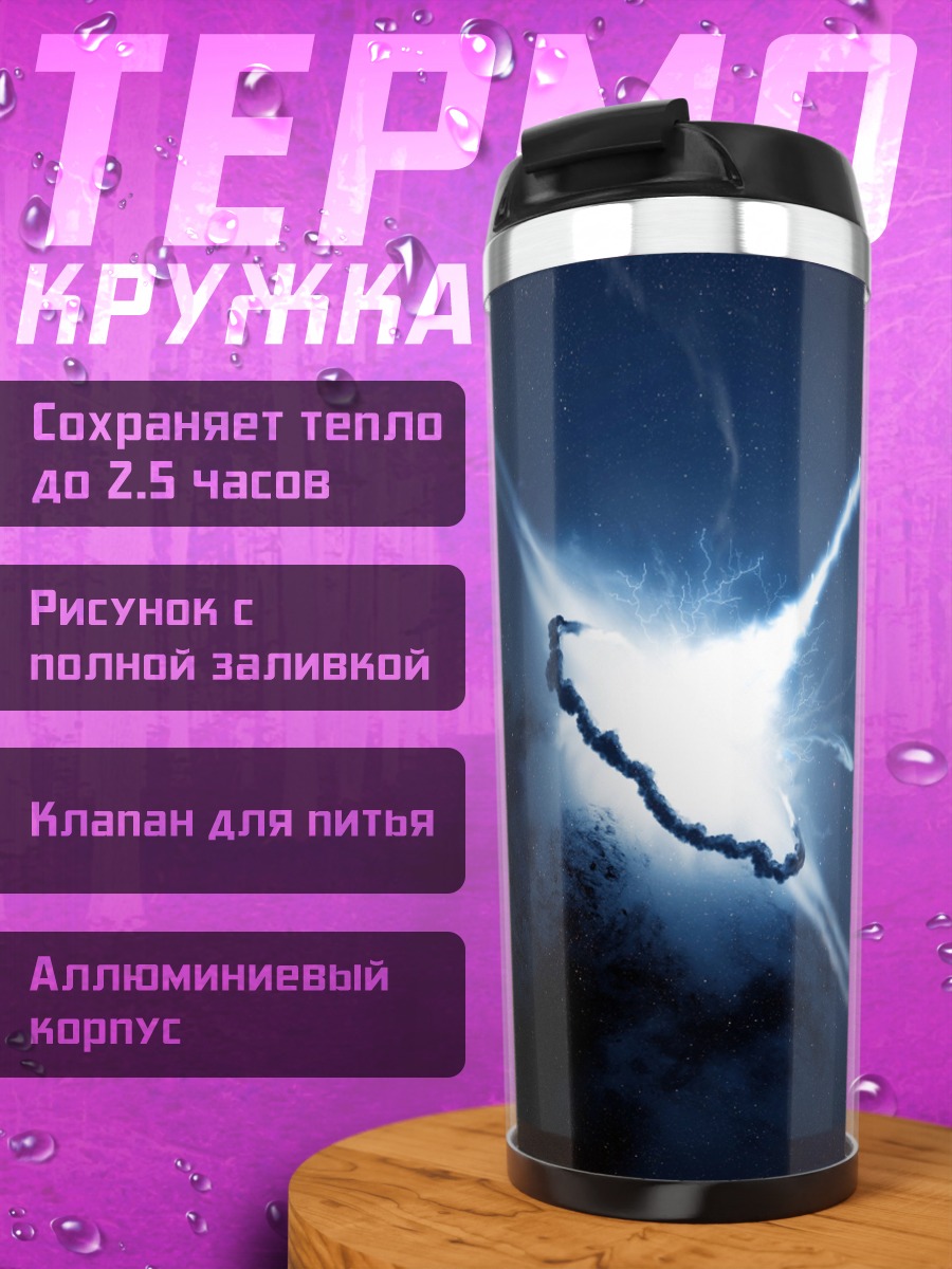 Термокружка Синий разлом