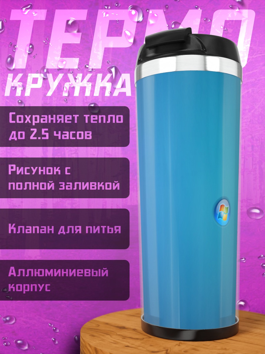 Термокружка Синий градиент