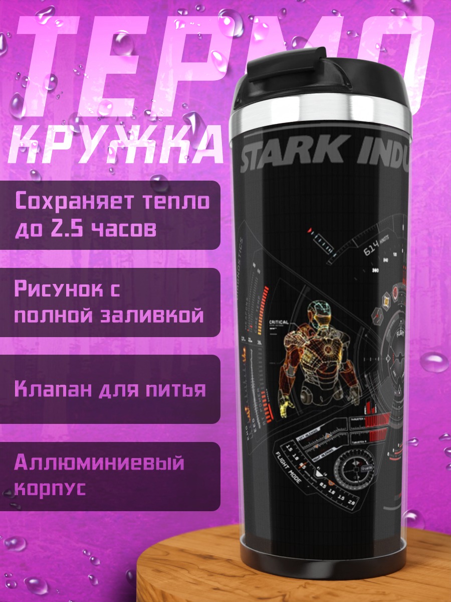 Термокружка Старк Индастриз интерфейс
