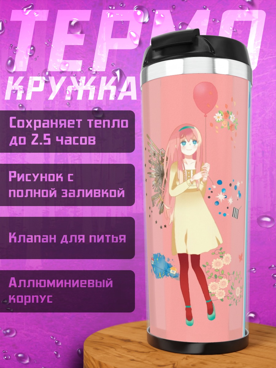 Термокружка Четыре аниме персонажа
