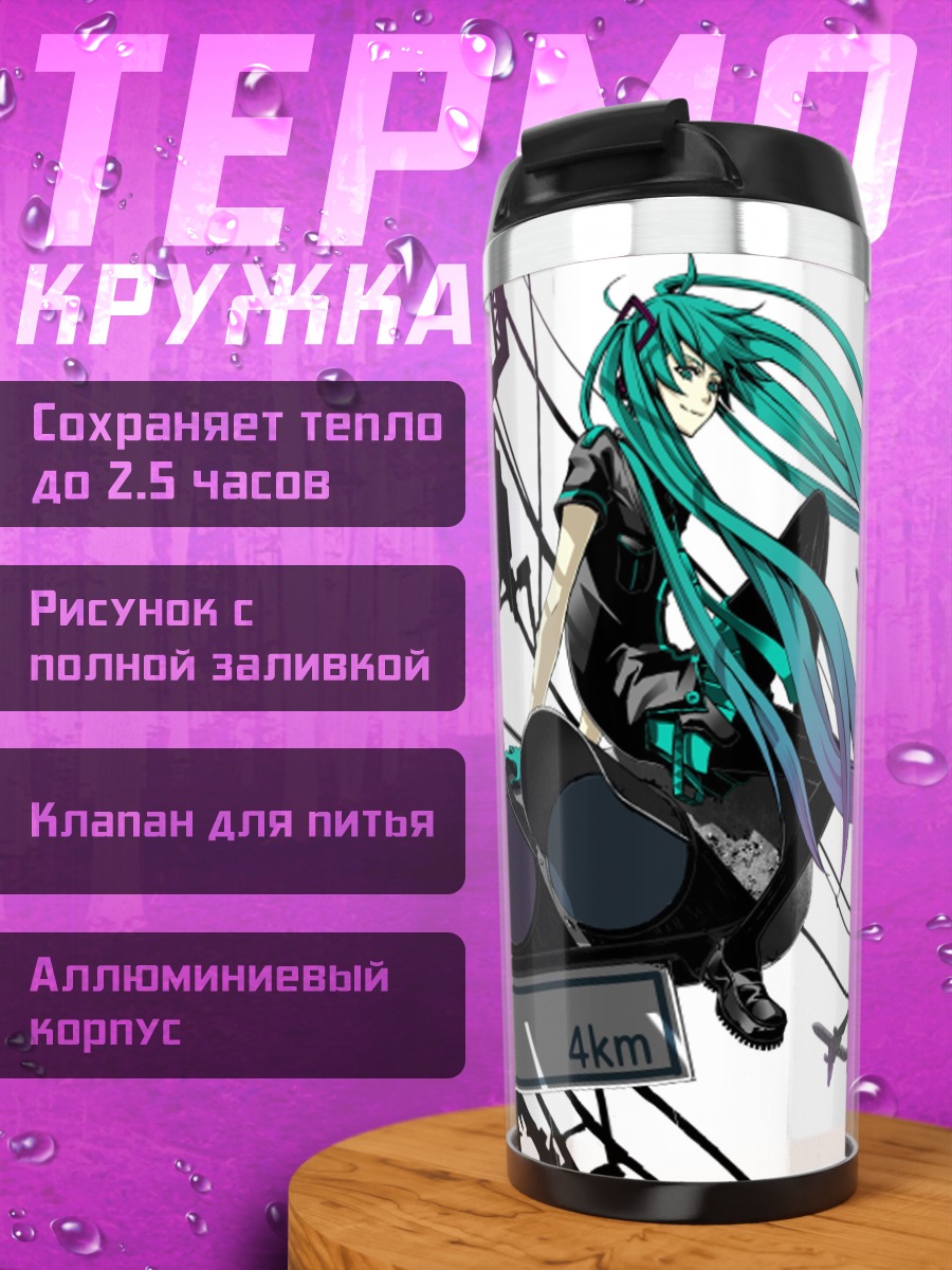 Термокружка мику самолеты город