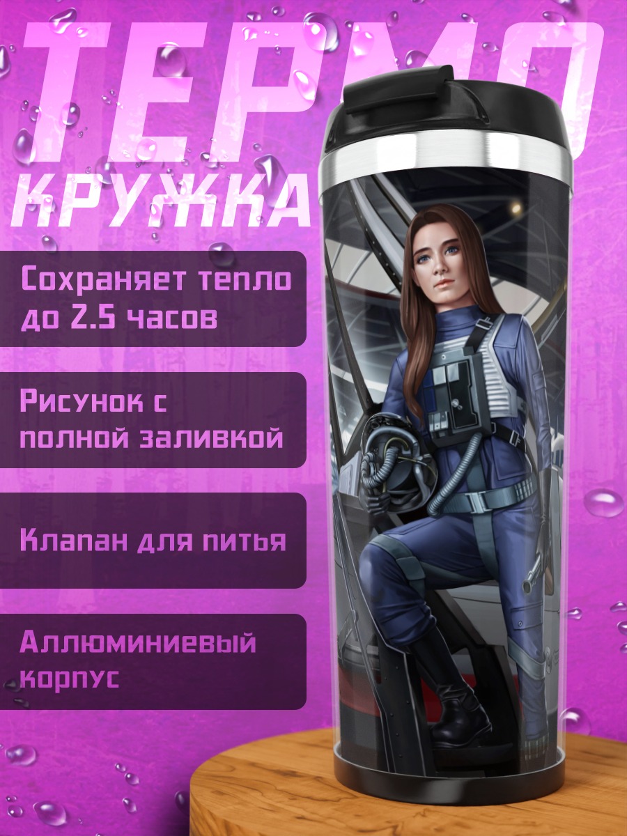 Термокружка пилот и самолет