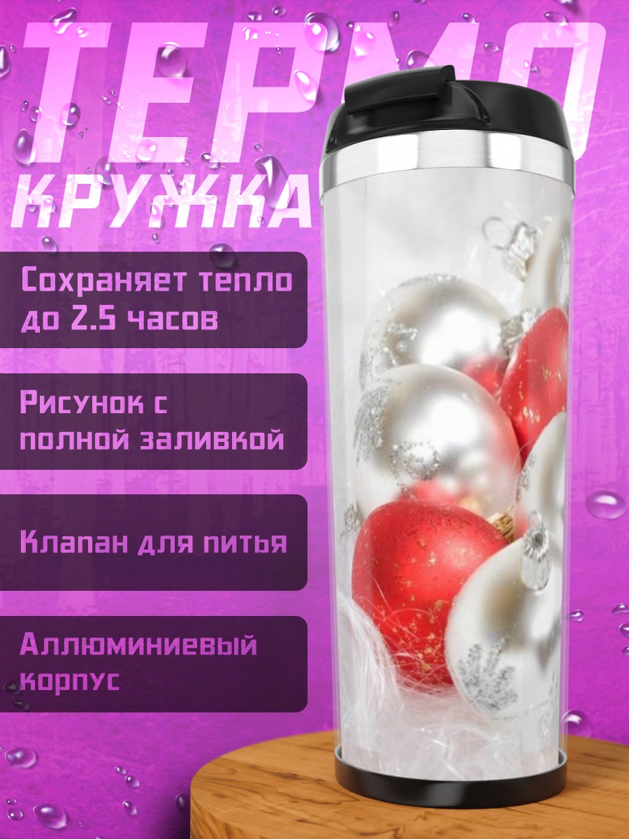 Термокружка Новогодние шары