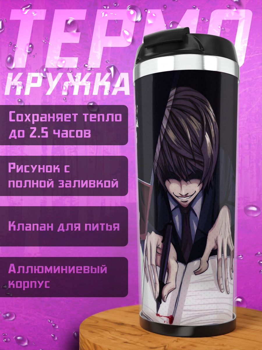 Термокружка аниме герои коллаж