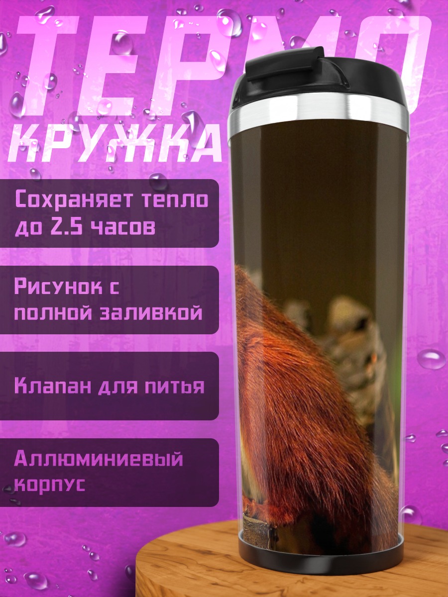 Термокружка Рыжая белка