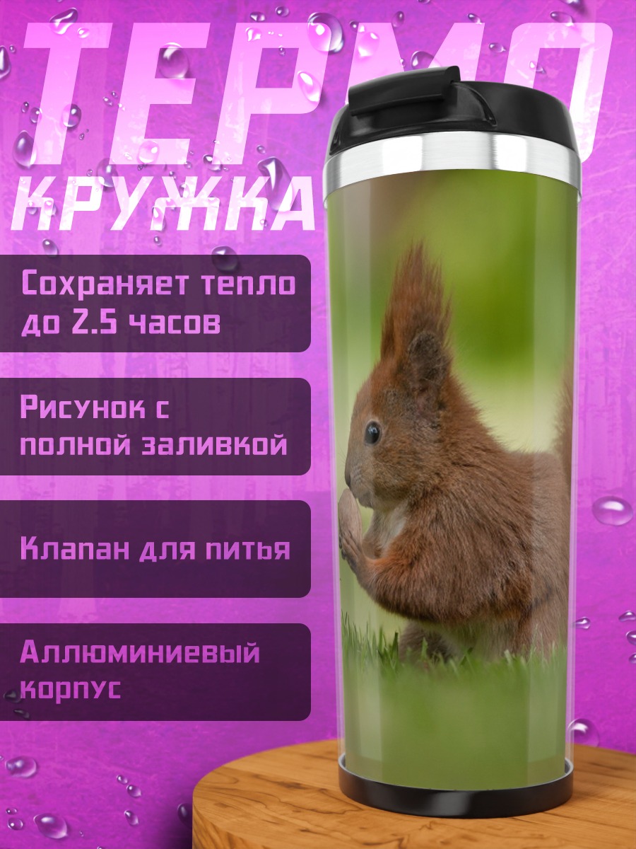Термокружка белка с орехом