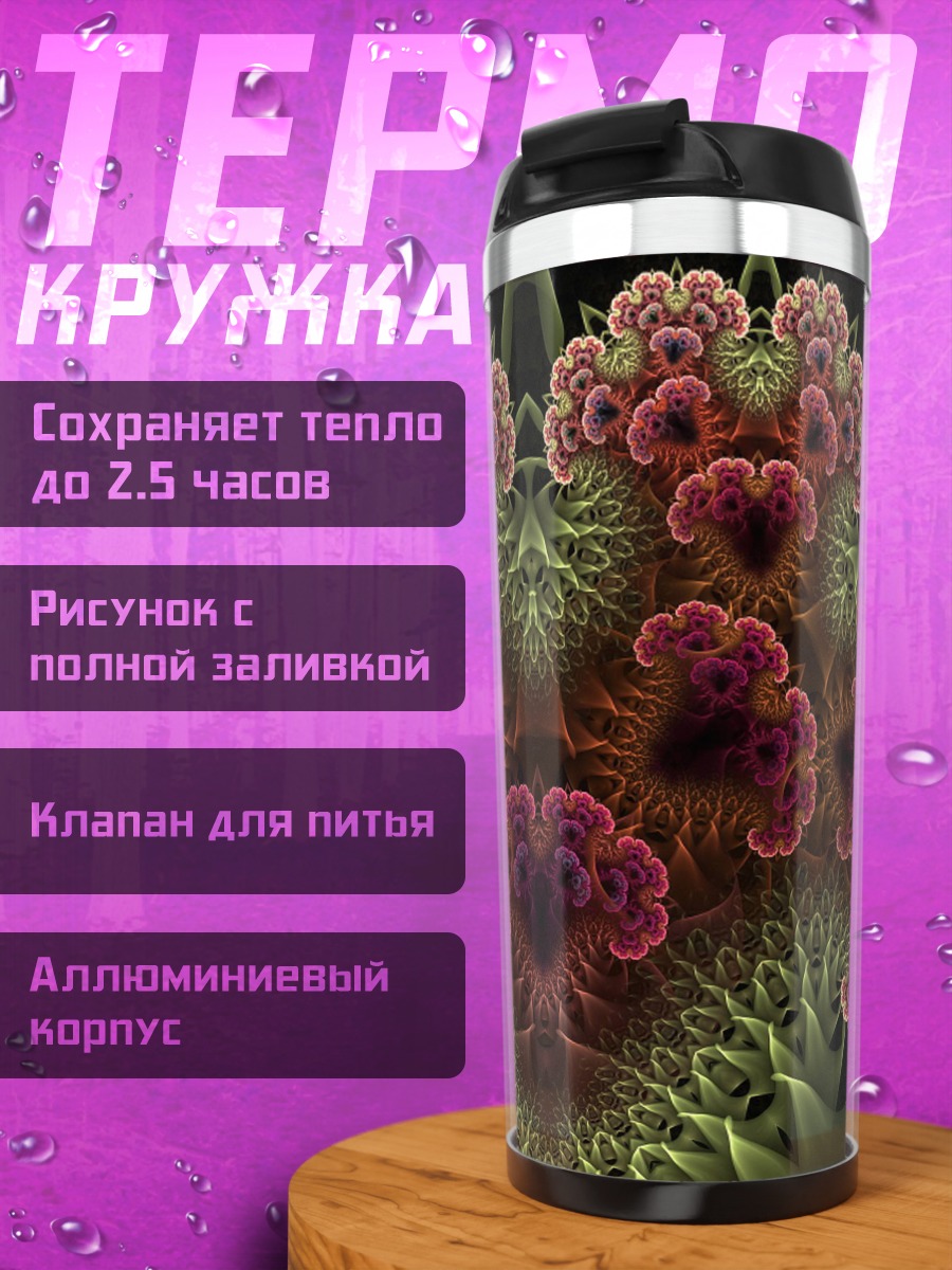 Термокружка Фрактальный узор