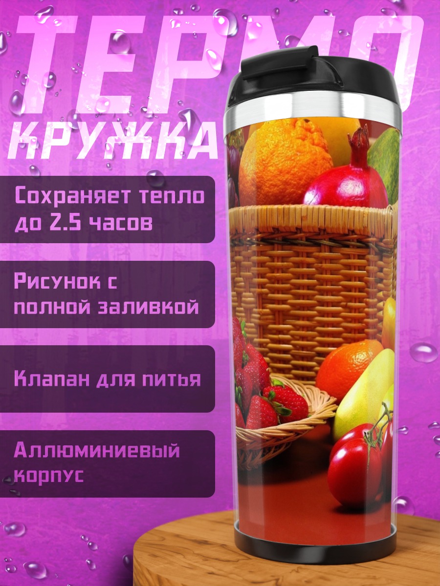Термокружка Корзина с фруктами