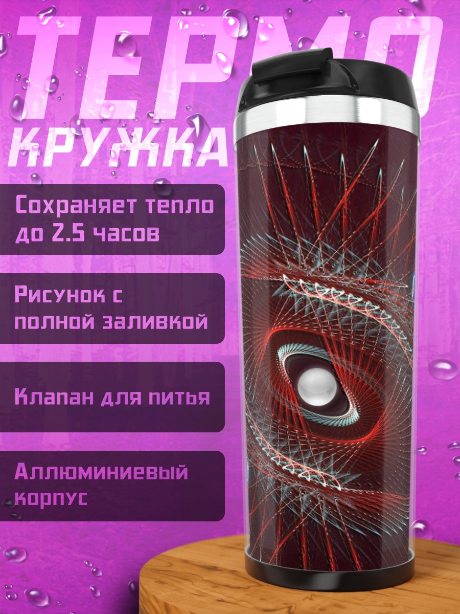 Термокружка Спиральный узор