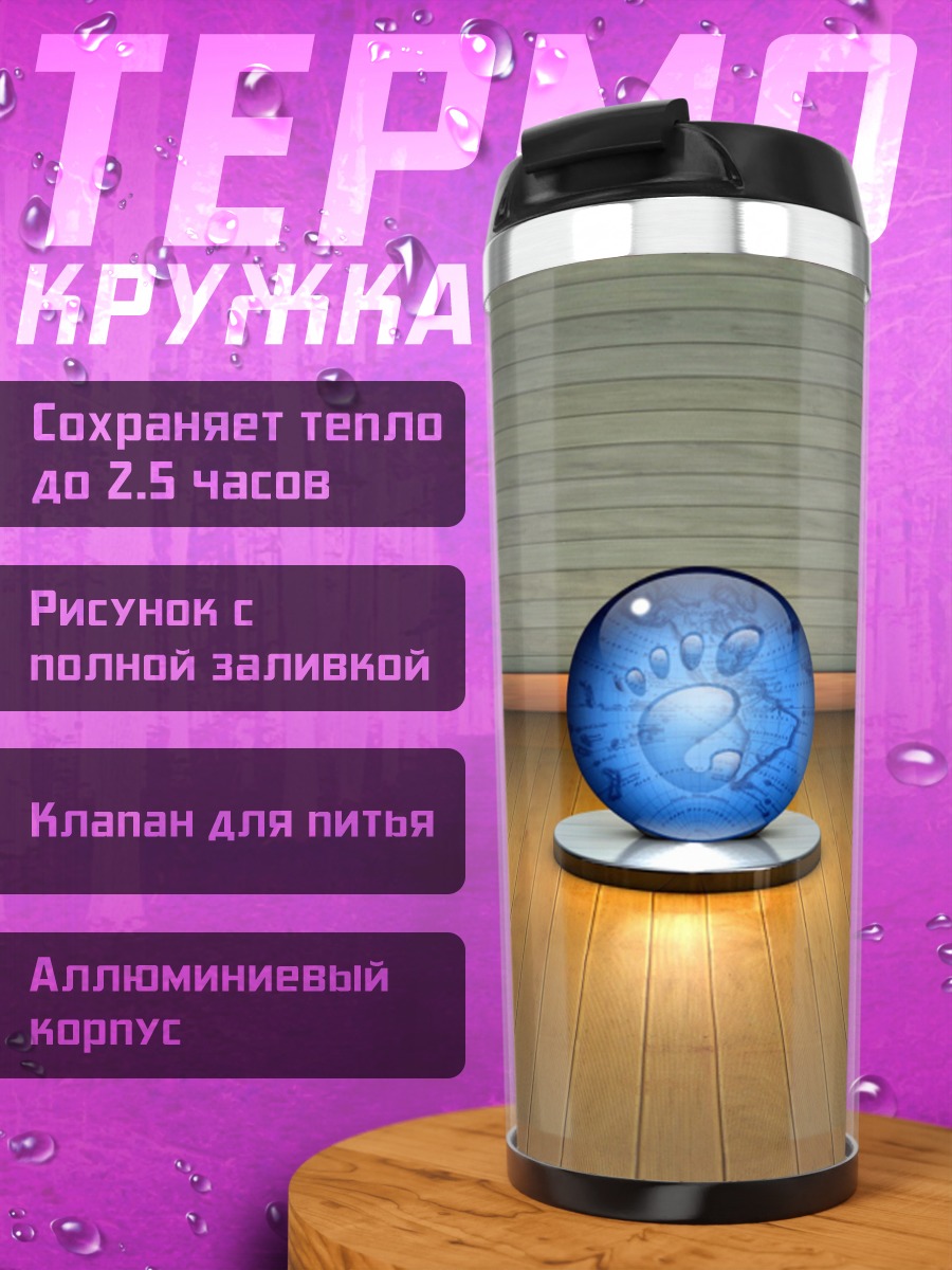 Термокружка синий шар
