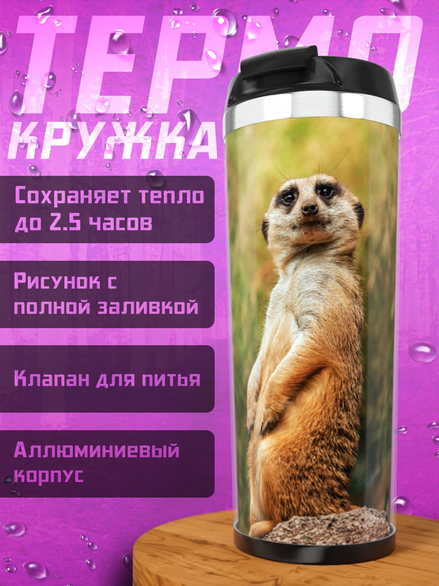 Термокружка Сурикат на камне