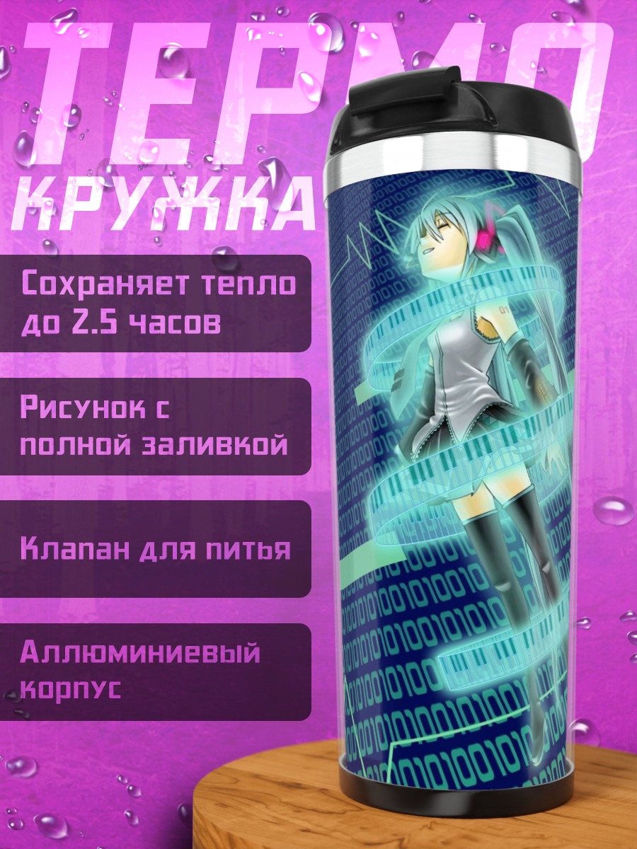 Термокружка Цифровая Мику