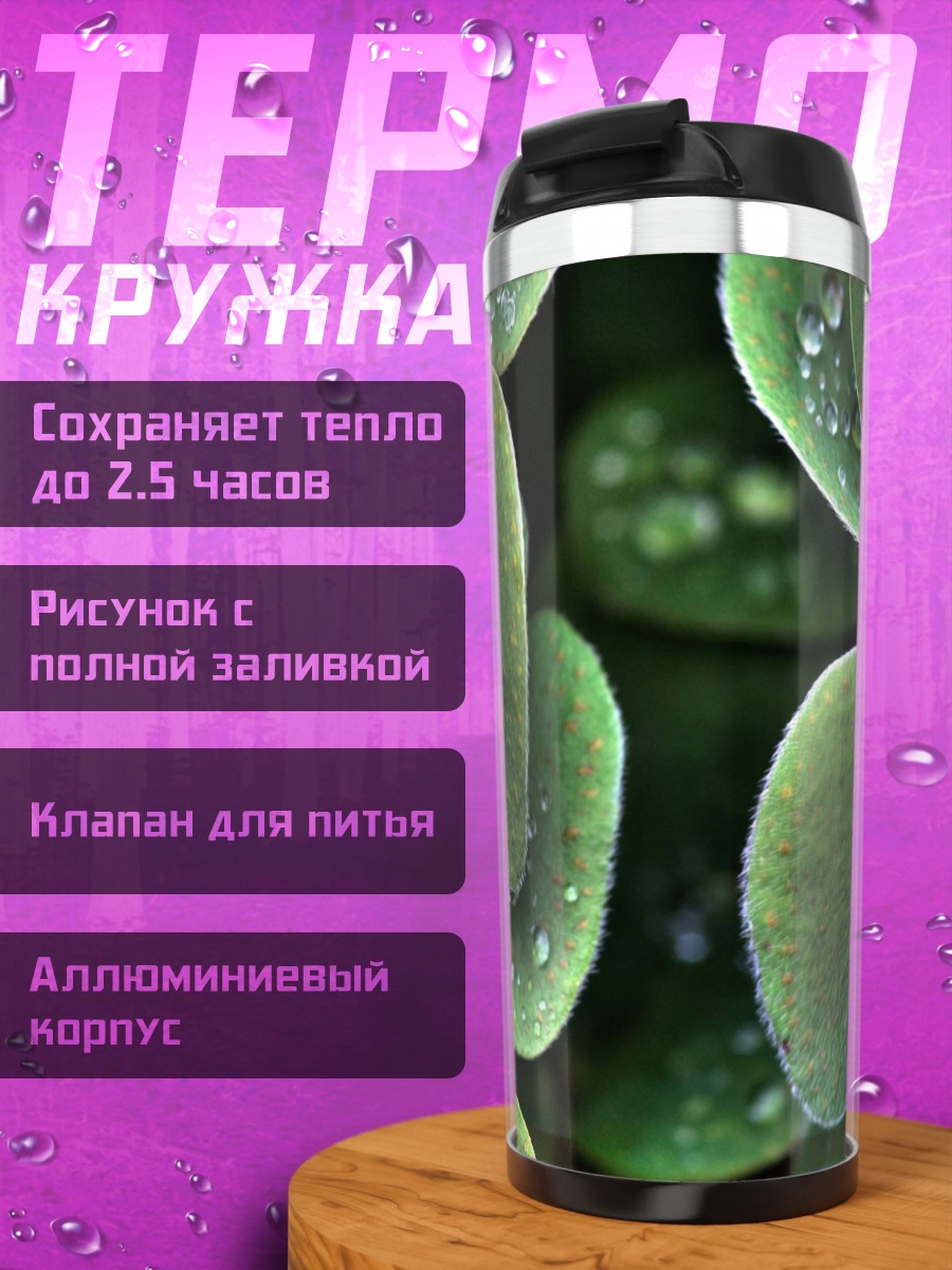 Термокружка Божья коровка на клевере