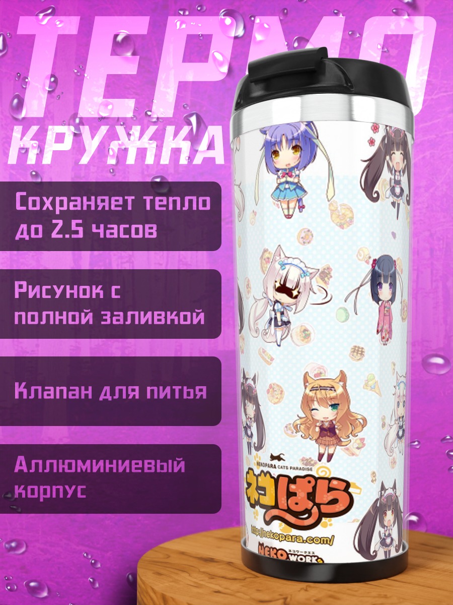 Термокружка некопара кошачьи девушки