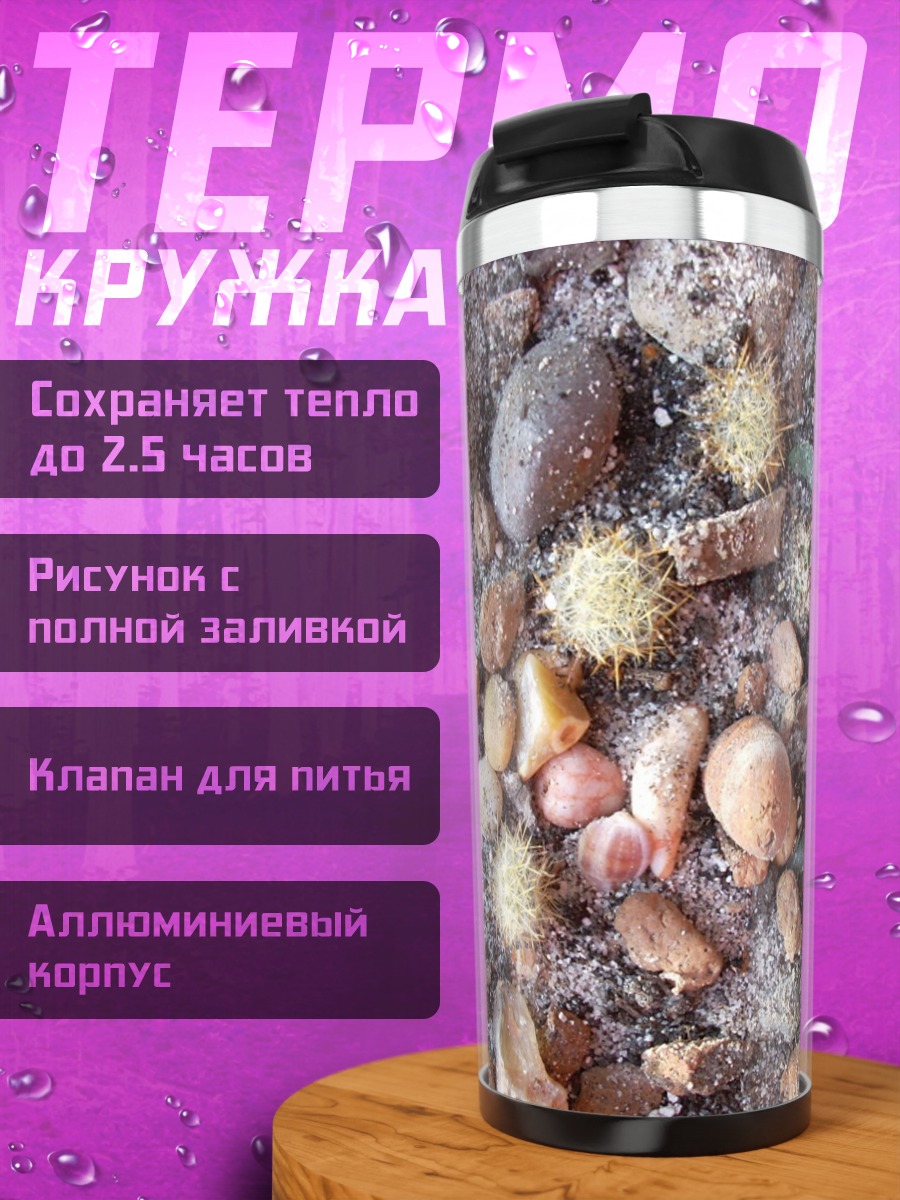 Термокружка Кактусы и камни