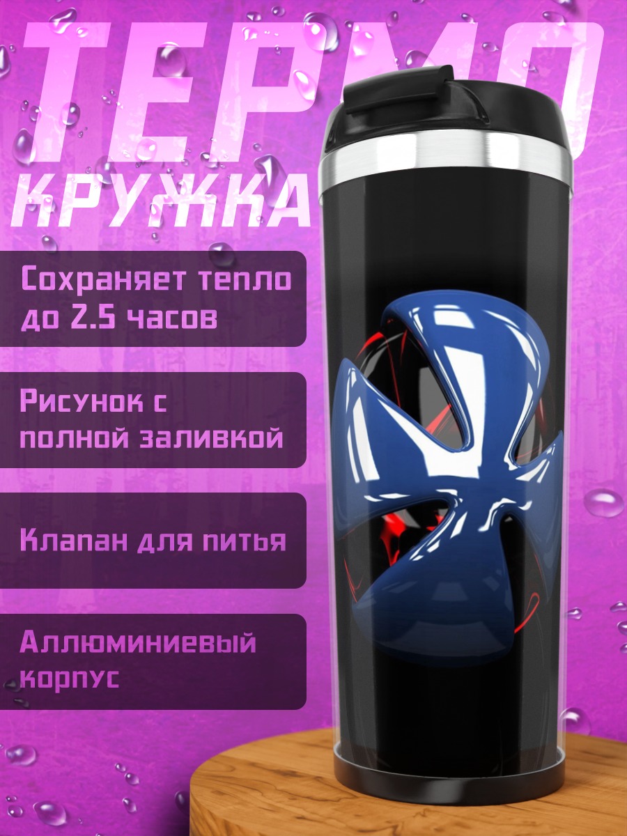 Термокружка Синяя абстрактная сфера