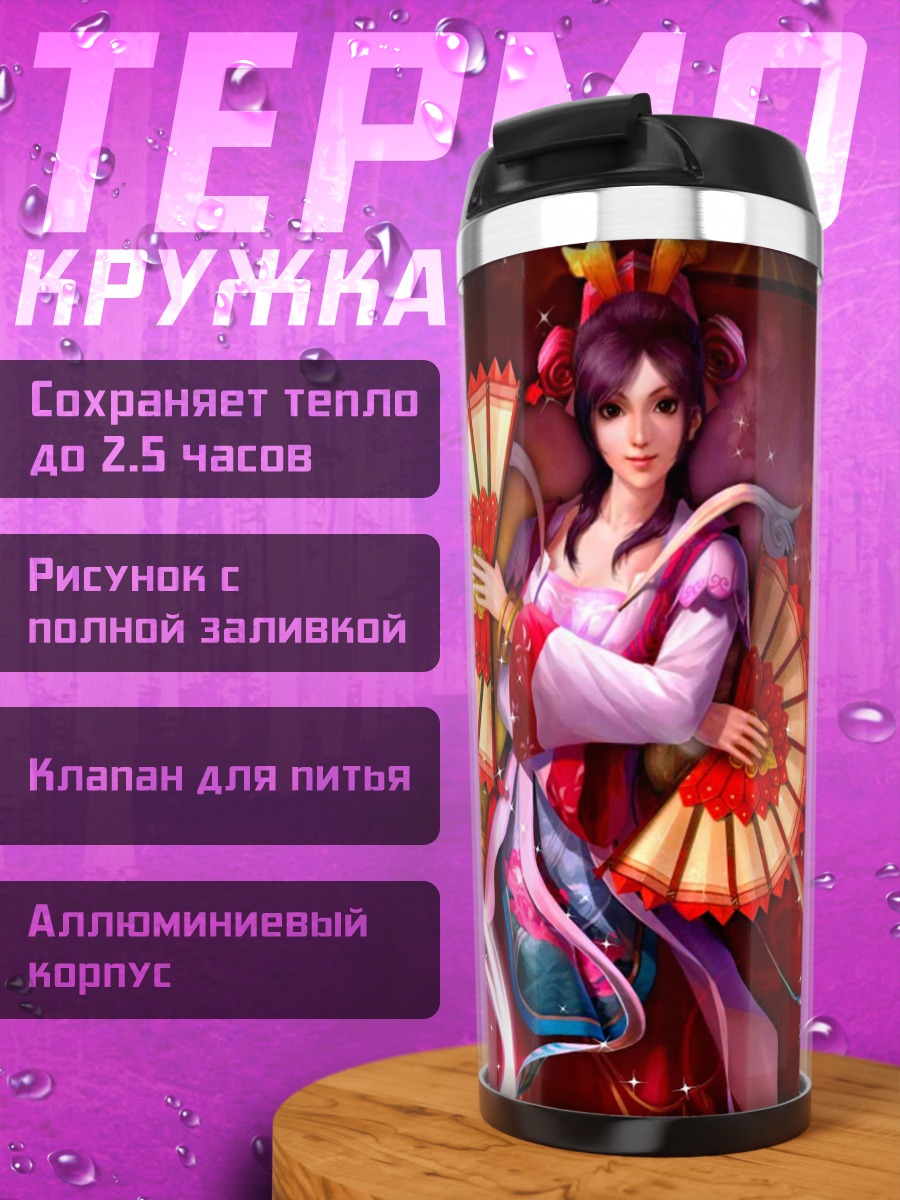 Термокружка Девушка с веерами