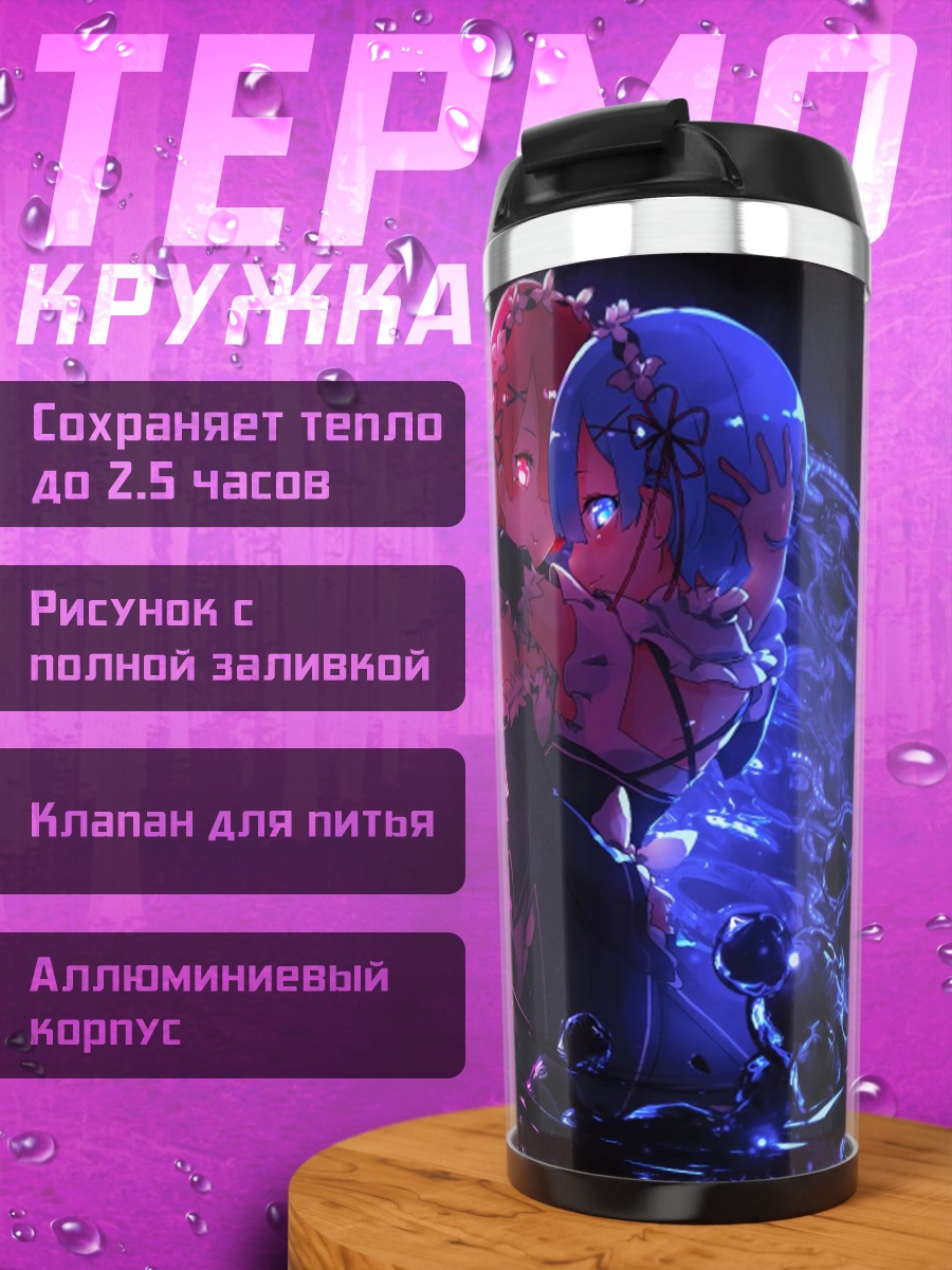 Термокружка Красные и синие сферы