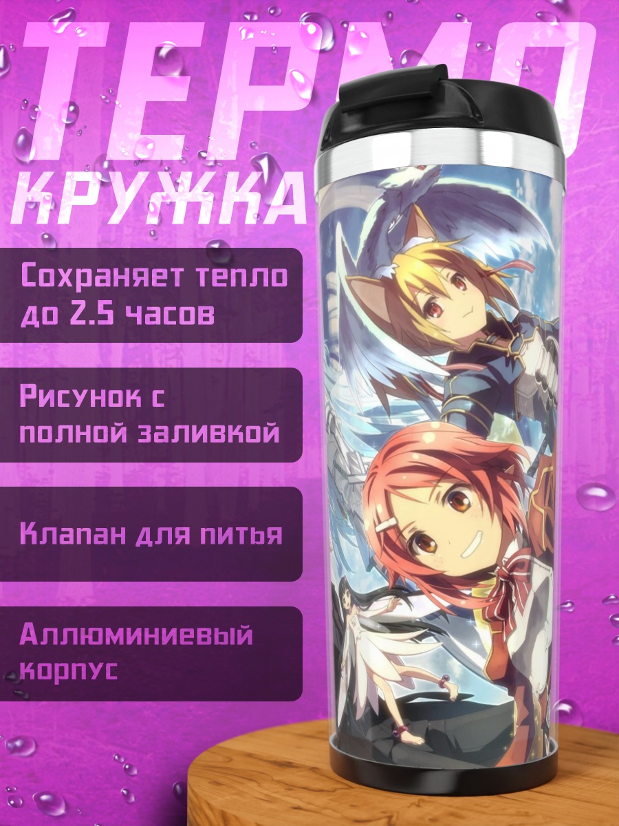 Термокружка аниме герои