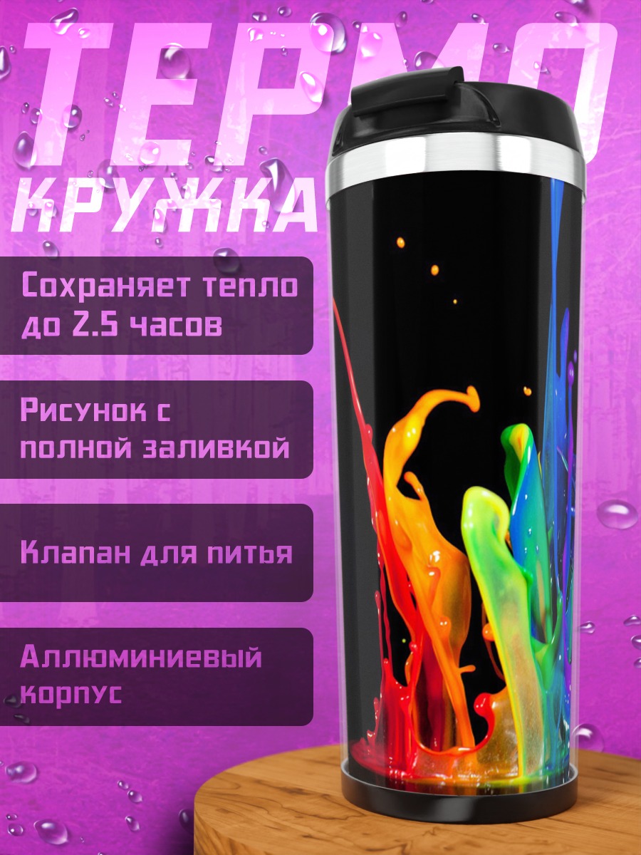Термокружка Радужный взрыв