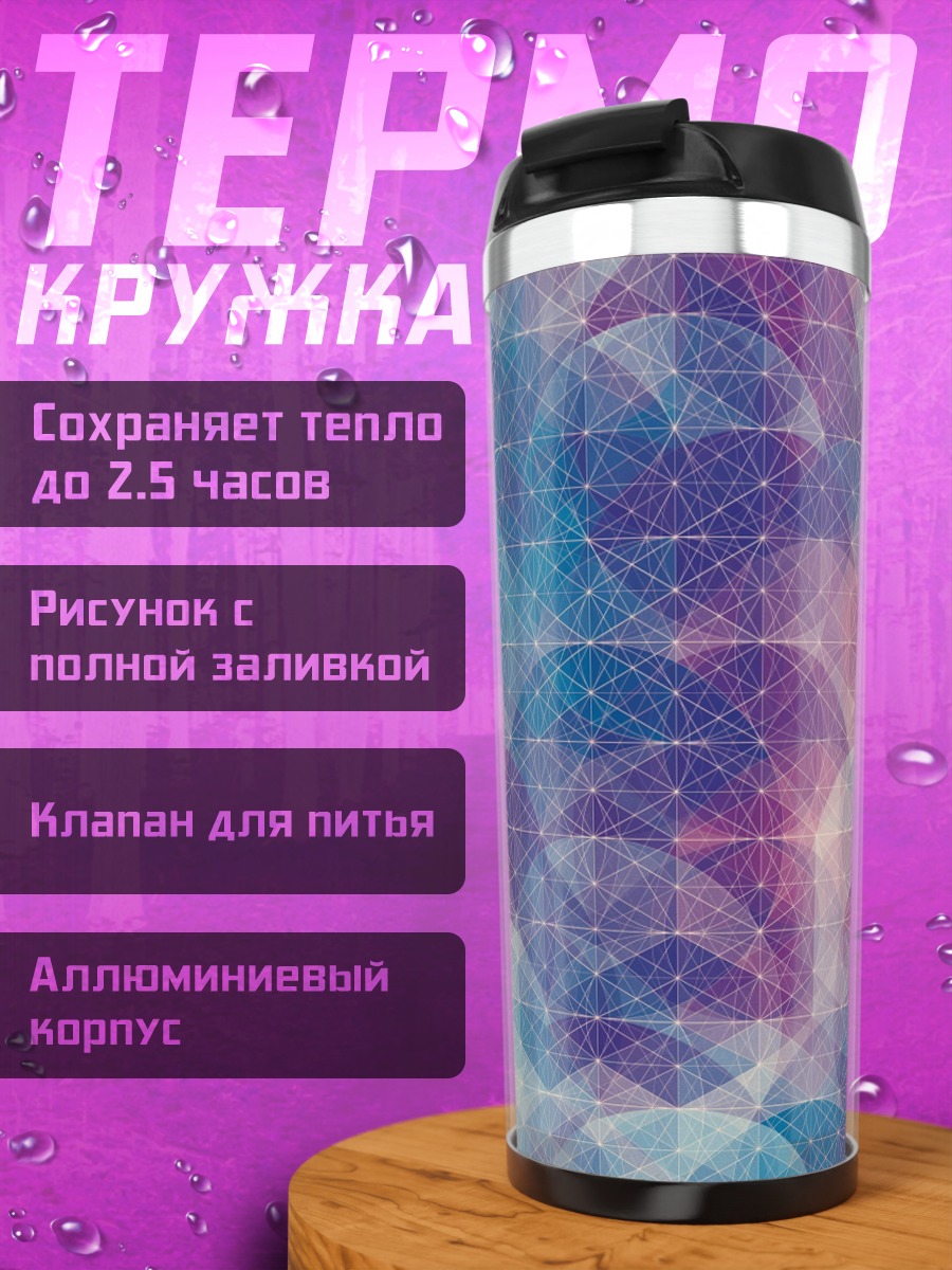 Термокружка абстрактные круги