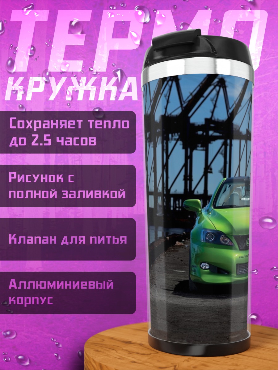 Термокружка Зеленый спорткар