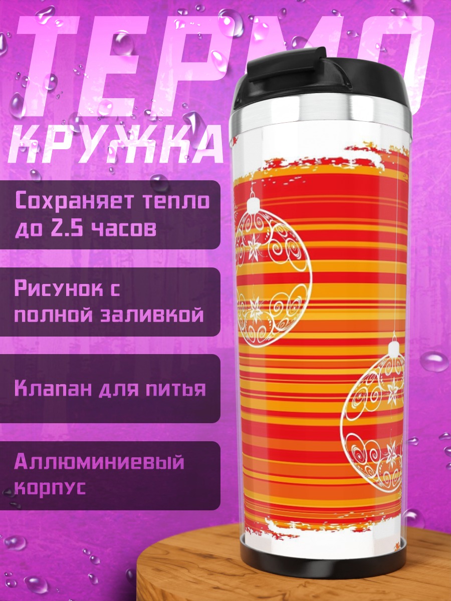 Термокружка Новогодние шары
