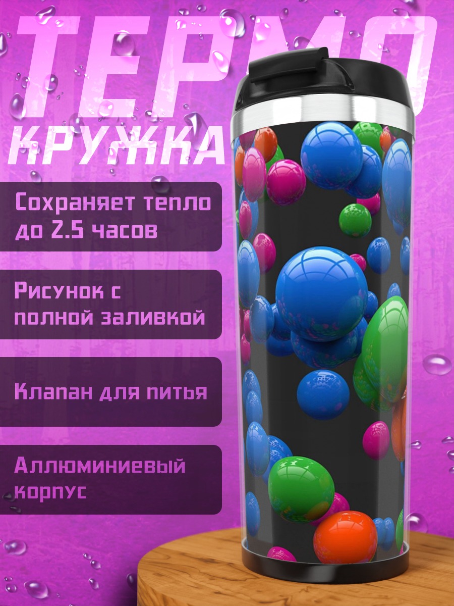 Термокружка абстрактные шары