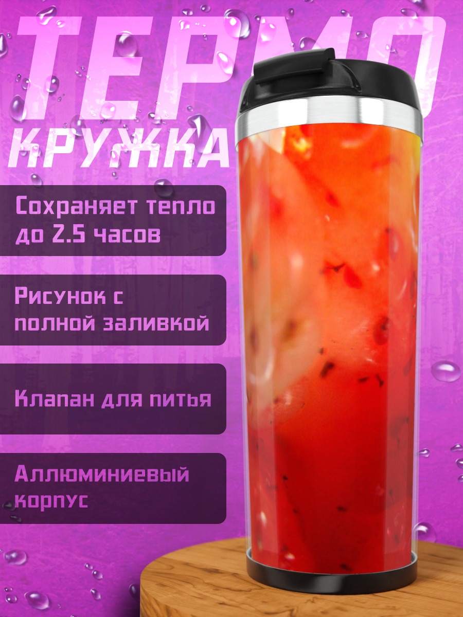 Термокружка сочные клубники